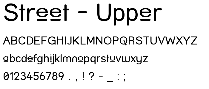 Street - Upper font